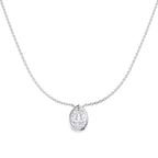 9ct White Gold Pear Lab Grown Diamond Necklace 1