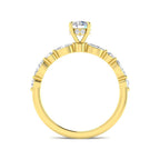 9ct Yellow Gold Marquise Lab Grown Diamond Ring 2