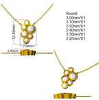 9ct Yellow Gold Round Lab Grown Diamond Necklace 2