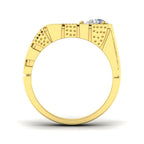 9ct Yellow Gold Round Lab Grown Diamond Ring 2