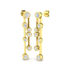 9ct Yellow Gold Round Lab Grown Diamond Earrings 1