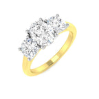 18ct Two Tone Oval Lab Grown Diamond Ring 1