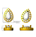 9ct Yellow Gold Pear Lab Grown Diamond Earrings 2