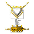 9ct Yellow Gold Heart Lab Grown Diamond Necklace 2