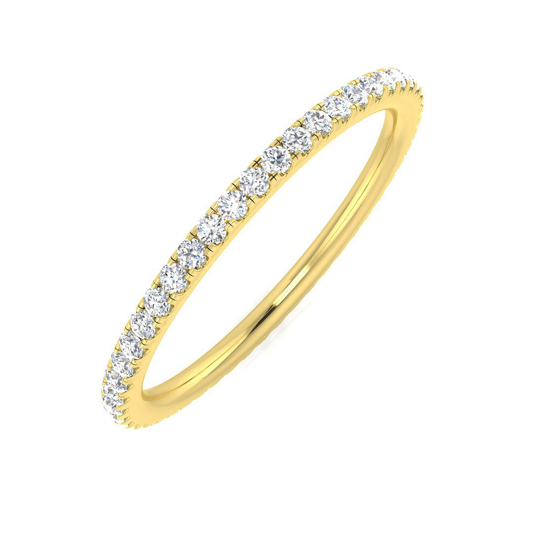 9ct Yellow Gold Round Lab Grown Diamond Ring 1