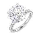 9ct White Gold Round Lab Grown Diamond Ring 1