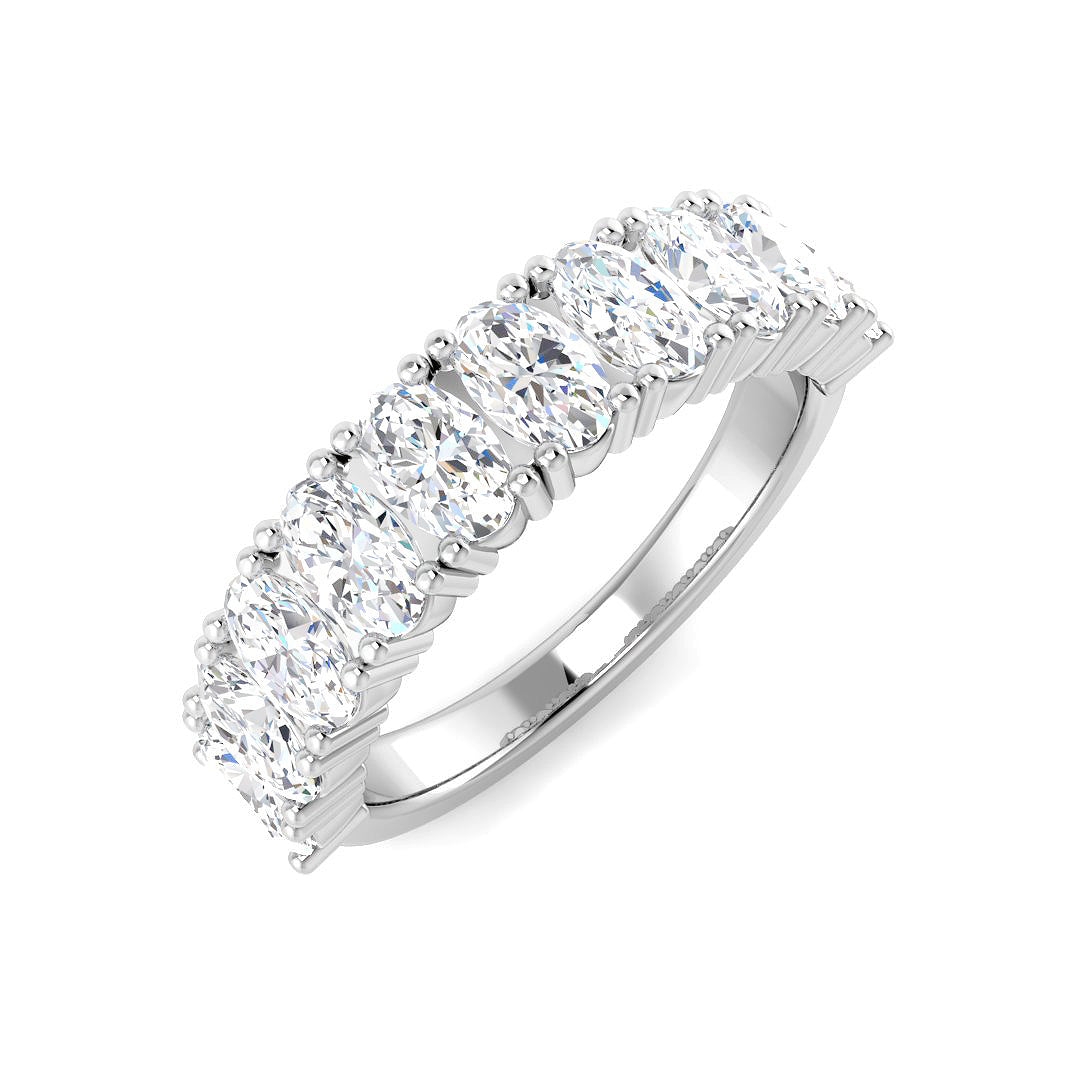 Platinum Oval Lab Grown Diamond Ring 1