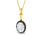 9ct Yellow Gold Oval Lab Grown Diamond Pendant 1
