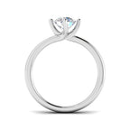 9ct White Gold Round Lab Grown Diamond Ring 2