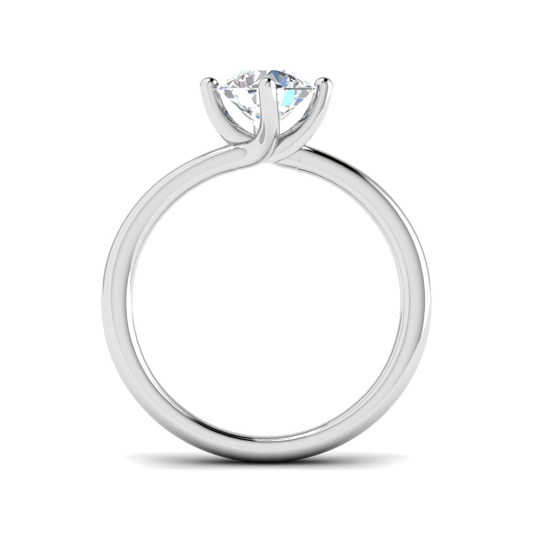 9ct White Gold Round Lab Grown Diamond Ring 2