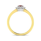 9ct Yellow Gold Round Ruby and Diamond Ring 2