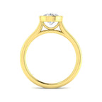 9ct Yellow Gold Pear Lab Grown Diamond Ring 2