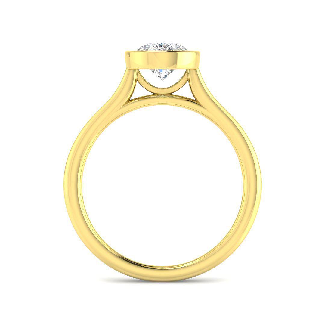 9ct Yellow Gold Pear Lab Grown Diamond Ring 2