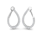 9ct White Gold Round Lab Grown Diamond Earrings 1