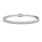 9ct White Gold Round Lab Grown Diamond Bracelet 1