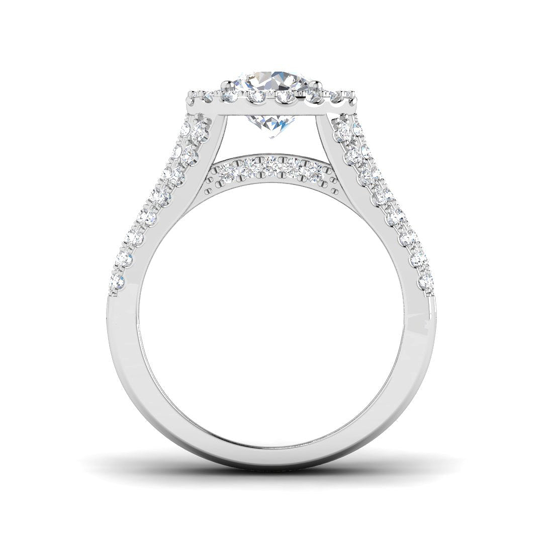 9ct White Gold Round Lab Grown Diamond Ring 2
