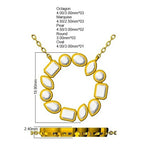 9ct Yellow Gold Emerald Cut and Marquise and Oval and Pear Lab Grown Diamond Necklace 2