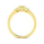 9ct Yellow Gold Emerald Cut Diamond Ring 2