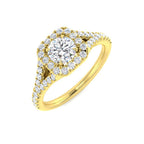 9ct Yellow Gold Round Lab Grown Diamond Ring 1