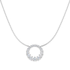 9ct White Gold Round Lab Grown Diamond Necklace 1