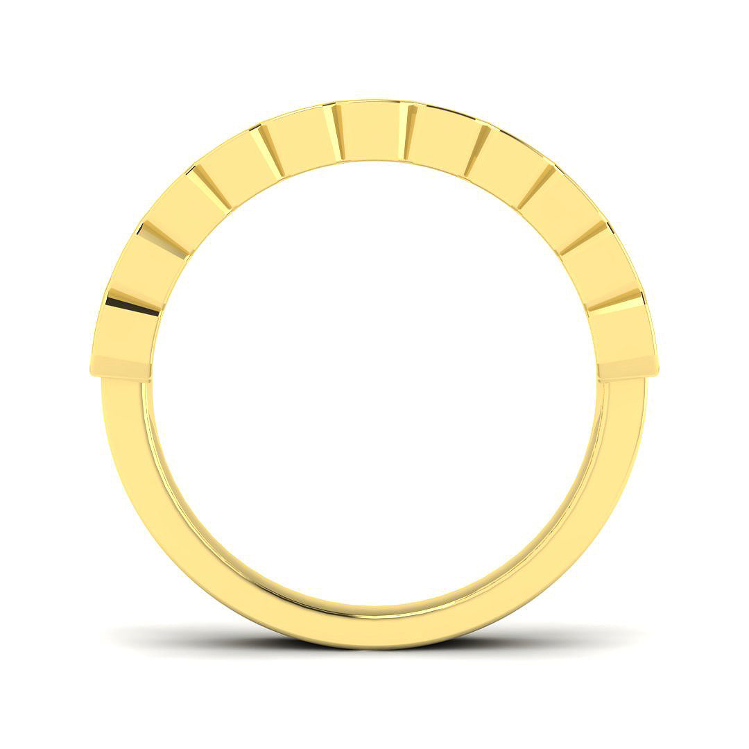 9ct Yellow Gold Emerald Cut Lab Grown Diamond Ring 2