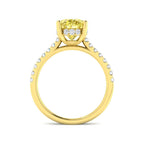 9ct Yellow Gold Oval Lab Grown Diamond and Lab Yellow Diamond Ring 2
