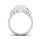 9ct White Gold Emerald Cut Lab Grown Diamond Ring 2