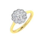9ct Yellow Gold Round Lab Grown Diamond Ring 1