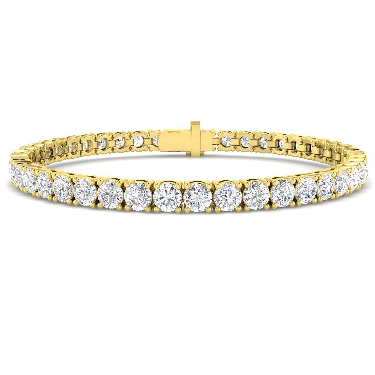 18ct Yellow Gold Round Lab Grown Diamond Bracelet 1