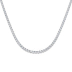 9ct White Gold Round Lab Grown Diamond Necklace 1