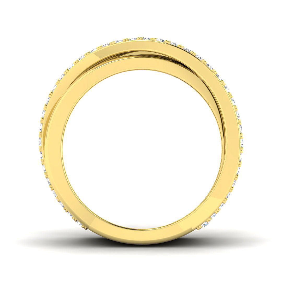 9ct Yellow Gold Round Lab Grown Diamond Ring 2