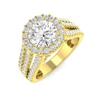 9ct Yellow Gold Round Lab Grown Diamond Ring 1