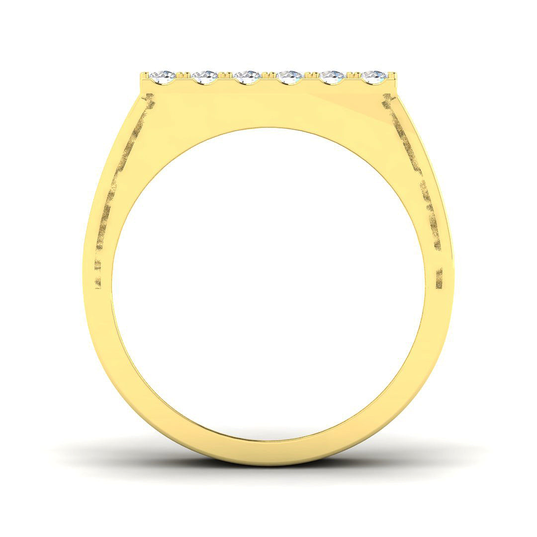 9ct Yellow Gold Round Lab Grown Diamond Ring 2