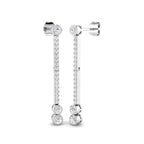 9ct White Gold Round Lab Grown Diamond Earrings 1