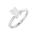 Platinum Radiant Lab Grown Diamond Ring 4