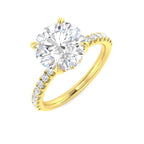 9ct Yellow Gold Round Lab Grown Diamond Ring 1