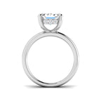 9ct White Gold Radiant Lab Grown Diamond Ring 2