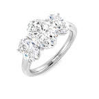9ct White Gold Oval Lab Grown Diamond Ring 1