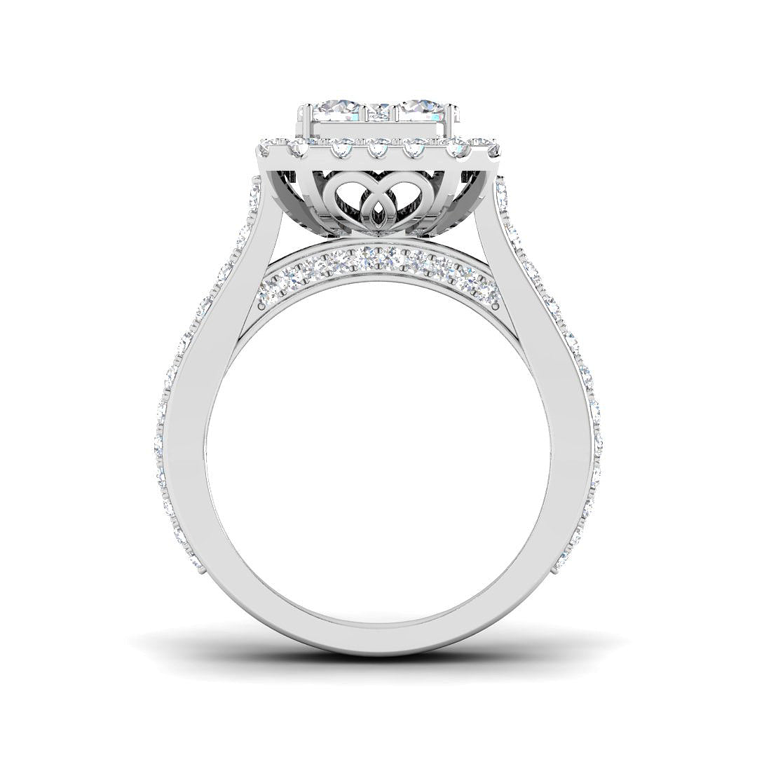 9ct White Gold Round Lab Grown Diamond Ring 2