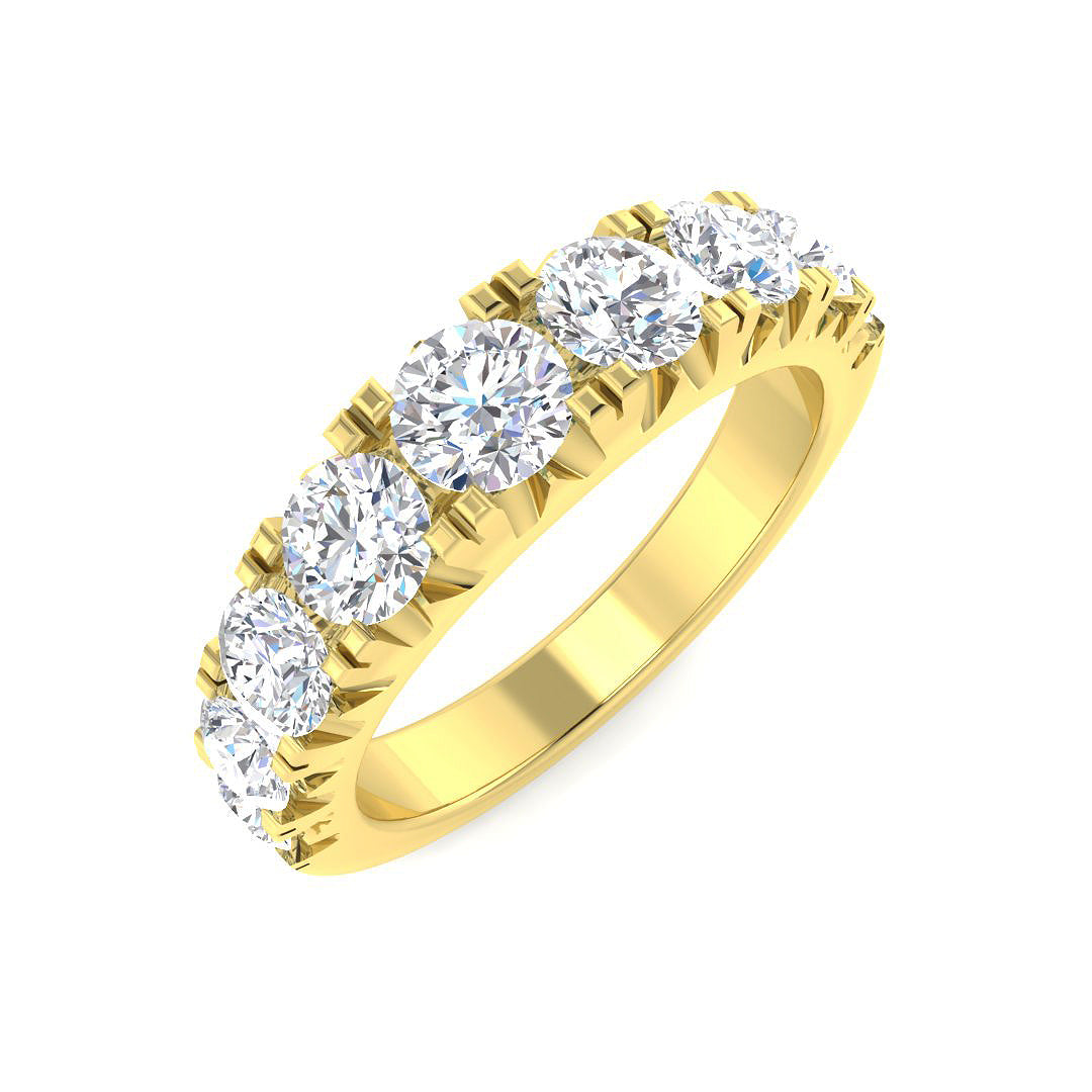 9ct Yellow Gold Round Lab Grown Diamond Ring 1