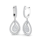 18ct White Gold Round Lab Grown Diamond Earrings 1