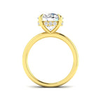 18ct Yellow Gold Round Lab Grown Diamond Ring 2