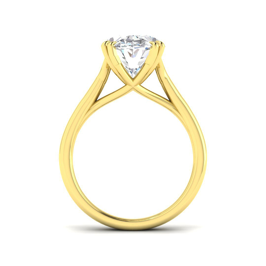 9ct Yellow Gold Round Lab Grown Diamond Ring 2