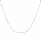 9ct White Gold Oval Lab Grown Diamond Necklace 1