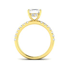 9ct Yellow Gold Emerald Cut Lab Grown Diamond Ring 2