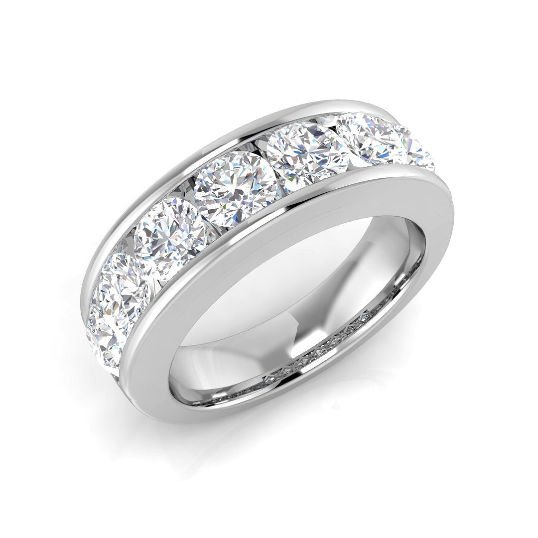 Platinum Round Lab Grown Diamond Ring 1