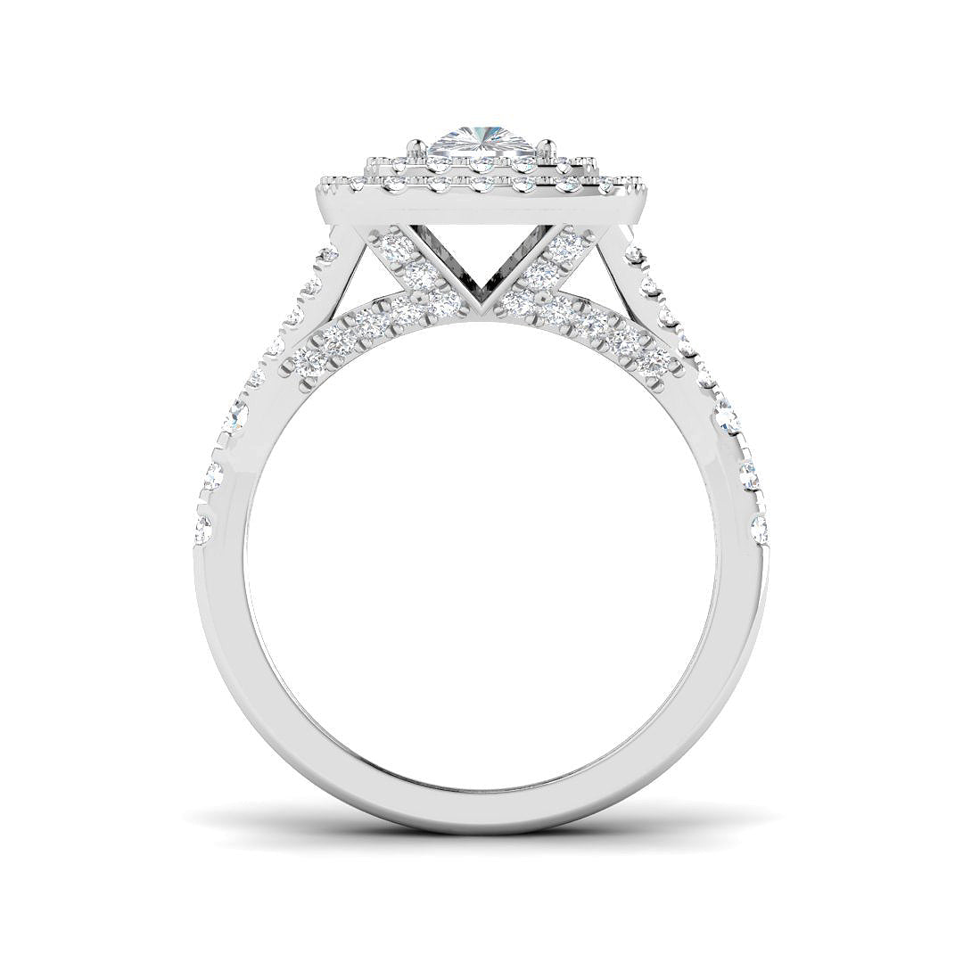 Platinum Cushion Lab Grown Diamond Ring 2