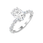 Platinum Marquise and Oval Lab Grown Diamond Ring 1