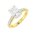 9ct Yellow Gold Radiant Lab Grown Diamond Ring 1