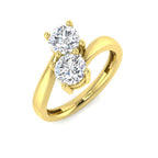 9ct Yellow Gold Round Lab Grown Diamond Ring 1